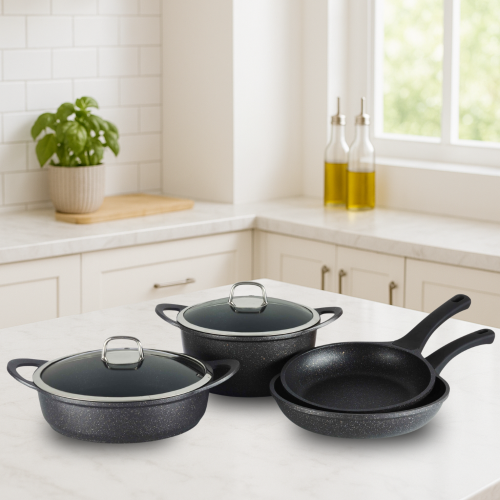 מארז סירים 6 חלקים מיציקת אלומיניום NON-STICK