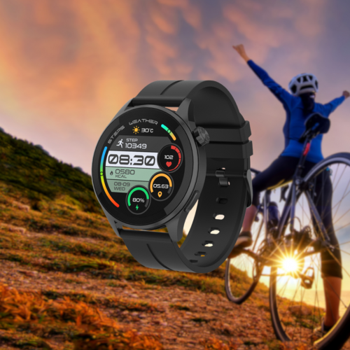 שעון חכם מעוצב עם צג חדשני ו GPS מובנה BP-1390 Pro כולל 3 רצועות בצבעים