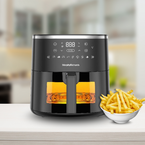 סיר טיגון 1750W ללא שמן 5.7 ליטר עם מגירה שקופה