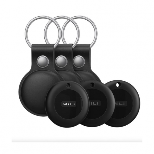 סט 3 חיישני איתור חפצים חכם MiTag Duo תואם Apple & Android כולל נרתיק עור