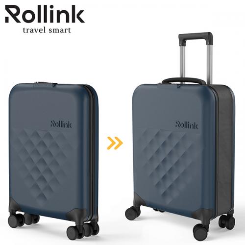 FLEX - 360 SPINNER המזוודה המתקפלת הדקה ביותר בעולם עליה למטוס 21'' של מותג המזוודות החכמות Rollink