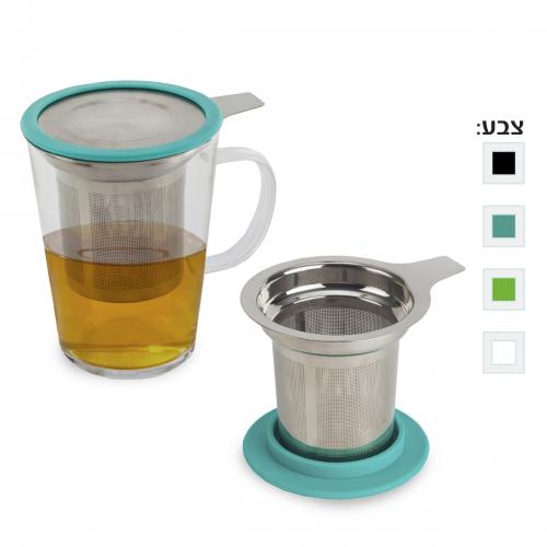 כוס זכוכית עם מסננת חליטה – קמרון