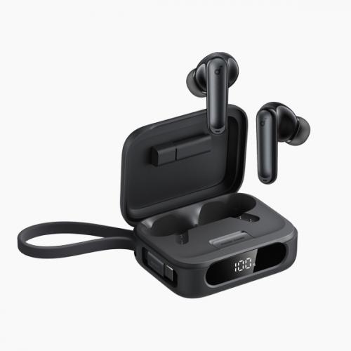 אוזניות אלחוטיות עם מטען נייד מובנה