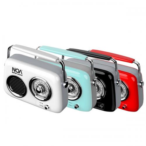 רדיו משולב רמקול Bluetooth מעוצב בסגנון רטרו מבית NOA