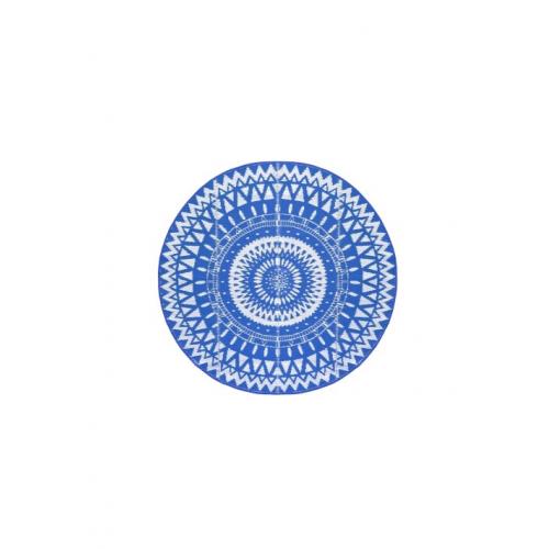 מחצלת חוף עגולה מעוטרת(פוליאסטר)בתיק נשיאה קוטר 155 ס"מ