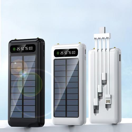 מטען נייד עם פאנל סולארי 10,000mAh 