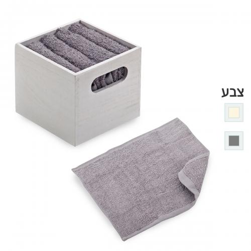 סט 4 מגבות ידיים במארז עץ מהודר – וולור